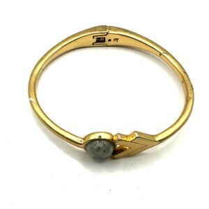 Madewell Arrow Moon Stone Round Hinge Bracelet Western Gold Plated Boho